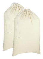 Cotton Craft - 2 Pack Extra Large 100% Cotton Canvas Heavy Duty Laundry Bags - Natural Cotton - 28"x36" - Versatile - Multi Use - size: Laundry Bag / 2 Pack