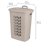 Sterilite 3-Pack Ultra Wheeled Hamper, Plastic Rolling Laundry Basket, Gray Pumice - Portable Clothes Carrier with Flip-Top Lid and Retractable Handle for Home, Apartment, and Dorm - color: Gray Pumice