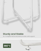CHOEZON Nursery Side Table, Small End Table for Small Spaces, Nightstand with Fabric Basket, for Nursery, Living Room, Bedroom, White TBZ13WB - color: White