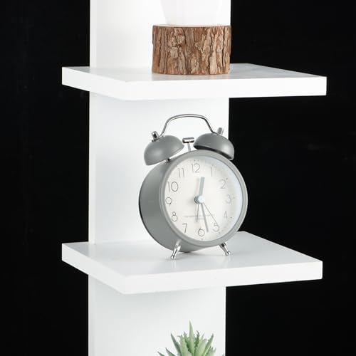 7-Tier Wall Shelf Unit - Compact Display Floating Shelves,Lack Floating Shelf, Vertical Column Wall Decor Mount Float Storage Organizer Tall Tower Shelves for Bedrooms, Living Rooms