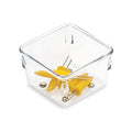 iDesign Linus Kitchen Drawer Organizer for Utensils, Tools, Gadgets - 3" x 3" x 2", Clear - size: 3 x 3 x 2, style: Pack of 1