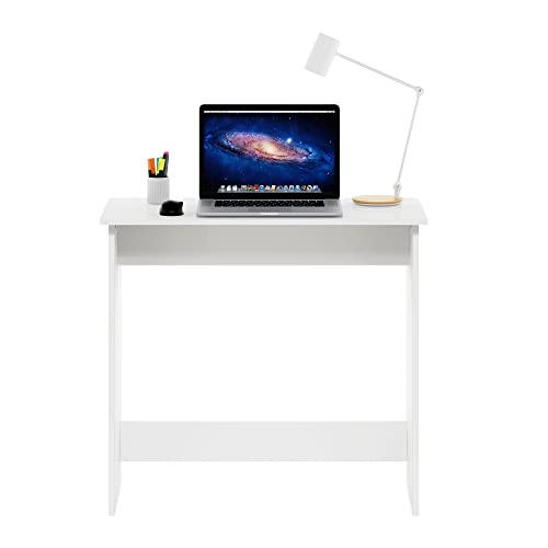 Furinno Simplistic Study Table, White - color: White, size: 31.3" x 15.4"