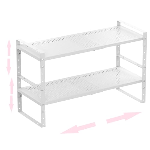 Multi-Functional Metal Shoe Rack, Space-Saving, Perfect for Entryway, Closet, Bathroom, etc. - Sturdy and Durable, High Weight Capacity（2PACKS/White/Large - color: 2packs/White, size: Large
