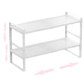 Multi-Functional Metal Shoe Rack, Space-Saving, Perfect for Entryway, Closet, Bathroom, etc. - Sturdy and Durable, High Weight Capacity(2PACKS/White/Medium) - color: 2packs/White, size: Medium