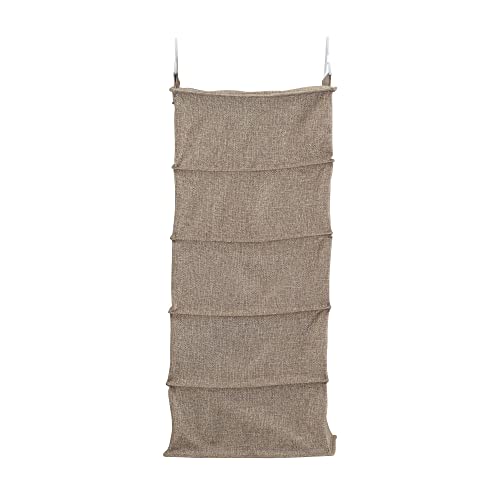 Household Essentials 10 Pocket Hanging Shoe Closet Organizer with Hooks - color: Latte
