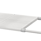 Simple Houseware Under Sink 2 Tier Expandable Heavy Duty Metal Shelf Organizer Rack, White (Expand from 15 to 25 inches) - color: White