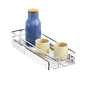 ROOMTEC Pull Out Cabinet Organizer, Single Tier, Black, Kitchen, 9" W x 21" D x 3.5" H, Heavy Duty Slide Out Shelves - color: 1 Tier, size: 9"W x 21½"D