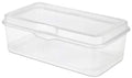 Sterilite Large FlipTop, Stackable Small Storage Bin with Hinging Lid, Plastic Container to Organize Desk at Home, Classroom, Office, Clear, 1-Pack - size: 1.5 Cubic Feet, style: 1 Pack
