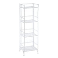 Convenience Concepts Xtra Storage 4 Tier Folding Metal Shelf, White - color: White