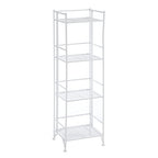 Convenience Concepts Xtra Storage 4 Tier Folding Metal Shelf, White - color: White