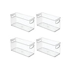 iDesign Slim Clear Plastic Stackable Storage Bin, Tall Narrow Organizer for Kitchen or Pantry, 4-Pack - style: Pack of 4