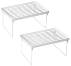 2 Pack Storage Rack, White Leakage Shelf for Placing Cups, Tissue, Seasoning (large)