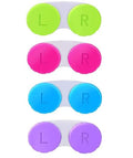 KISEER 4 Pack Colorful Contact Lens Case Box Holder Container Soak Storage Kit - size: 4 Count