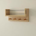 Entrance Coat Rack ，Coat Hooks, Wall-Mounted Wooden Hook Rack, Wall-Mounted Shelves are Very Suitable (Oak Color Finish-B-1) - style: Oak color finish-B-1