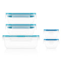 Snapware Plastic Total Solution 5-Pack (Mixed Sizes) Food Storage Containers Set, Leakproof & Airtight Plastic Locking Lids Rectangular Tupperware, BPA-Free Lids, Microwave Dishwasher Freezer Safe - size: 5 Pack, style: Mixed Sizes