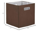 DII Collapsible Polyester Storage Cube, Solid, Lightweight and Durable, Small Square, 11x11x11, Bark Brown - color: Bark Brown, size: Small Square, 11x11x11"