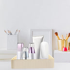 Cabilock Decorative Trinket Plate Elegant Key Tray Organizer for Entryway Small Jewelry Storage Dish Smooth Edges Versatile Density Board Design for Home Office Use