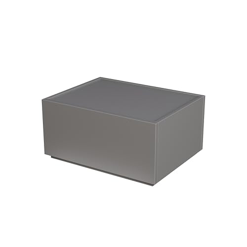 Svimi Modular Stackable Drawers, Modern Nightstand Modular Storage Bins - Storage Cabinet, Bedside Table, Sofa End Table for Living Room Hallway Entryway Grey Small Set 1 - color: Grey, size: Small (18" Width)