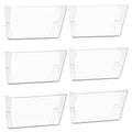 Gawerk Clear Acrylic Single Pocket, Plastic Hanging Wall Mount File Holder for Office Home (Clear, 6 Pack) - color: Clear, size: 6 Pack