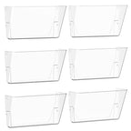 Gawerk Clear Acrylic Single Pocket, Plastic Hanging Wall Mount File Holder for Office Home (Clear, 6 Pack) - color: Clear, size: 6 Pack