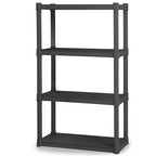 Sterilite 4 Shelf Unit, Heavy-Duty Shelving Storage and Utility Rack - Standing Plastic Organizer Shelves for Kitchen, Bathroom, and Garage - size: 4-Shelf, style: 1 Pack