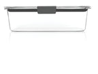 Rubbermaid Brilliance Large Food Storage Container, 9.6 Cup, BPA-Free, Leak-Proof, Clear - size: 9.6 cup