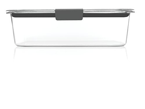 Rubbermaid Brilliance Food Storage Container, Large, 9.6 Cup | Clear | Pack of 2 - size: 9.6 Cup