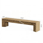 Tribesigns 71'' Extra Long Shoe Storage Bench,Mid-Century Modern Entryway Bench,Indoor Wooden End of Bed Bench for Hallway,Bedroom,Living Room - color: Light Brown