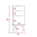 Tuhome Augusta Light Dresser with Three Spacious Drawers, Modern Hairpin Metal Legs, Wide Superior Top for Bedroom Organization, Compact Storage Solution for Small Spaces