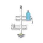 simplehuman Adjustable Shower Caddy, Stainless Steel and Anodized Aluminum - style: Medium
