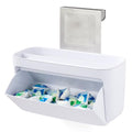 YouCopia DoorStash™ Dishwasher Pod Holder with Lid, Hanging Storage Container for Detergent, Speckled White - size: Pod Holder