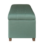 HomePop Large Storage Ottoman Bench with Lift Off Lid, Teal 46" x 18" x 18" - color: Teal