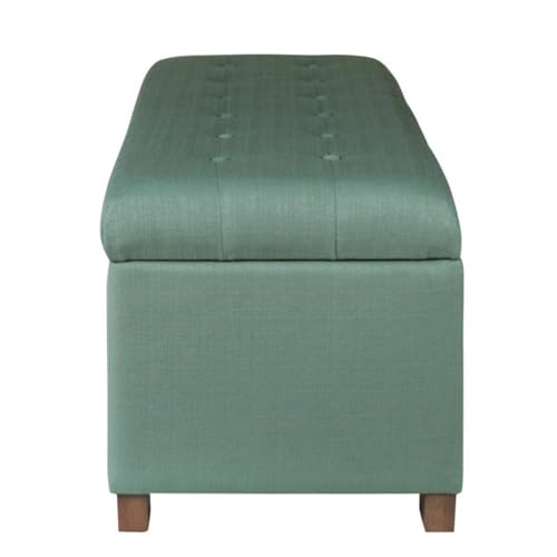 HomePop Large Storage Ottoman Bench with Lift Off Lid, Teal 46" x 18" x 18" - color: Teal