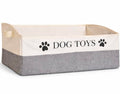 Large Dog Toy Storage Bin Sturdy and Foldable Toy Basket