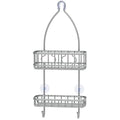 Simple Houseware Bathroom Hanging Shower Head Caddy Organizer, Silver (24 x 10.2 x 4.25 inches) - color: Silver, size: Medium