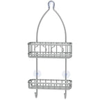 Simple Houseware Bathroom Hanging Shower Head Caddy Organizer, Silver (24 x 10.2 x 4.25 inches) - color: Silver, size: Medium