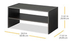 Whitmor Wood Stackable 2-Shelf Shoe Rack, 24 INCH, Espresso，2 Pack - color: Espresso, size: 24 INCH X2