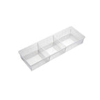 Chris.W Desk Drawer Organizer Tray with Adjustable Dividers, Multi-Drawers for Makeups, Utensil, Pens, Flatware and Junks - Set of 4 (2 Large + 2 Small) 10.24 Inch Length - size: Small(2L + 2S)
