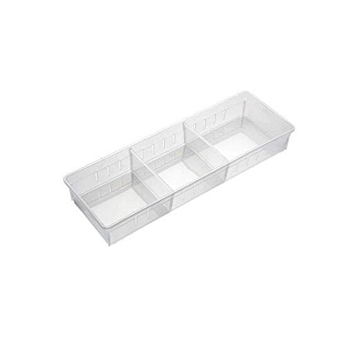 Chris.W Desk Drawer Organizer Tray with Adjustable Dividers, Multi-Drawers for Makeups, Utensil, Pens, Flatware and Junks - Set of 4 (2 Large + 2 Small) 10.24 Inch Length - size: Small(2L + 2S)