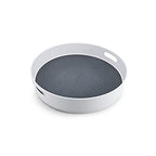 Copco Under-Sink Pantry and Cabinet Organizer, 18-Inch, Revolving Storage Solution, White and Gray - color: White and Gray
