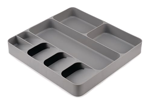 Joseph Joseph DrawerStore Compact Utensil Organizer For Kitchen Drawer Silverware, Flatware Tray, Large, Grey - size: Large, style: Flatware & Utensils Organizer