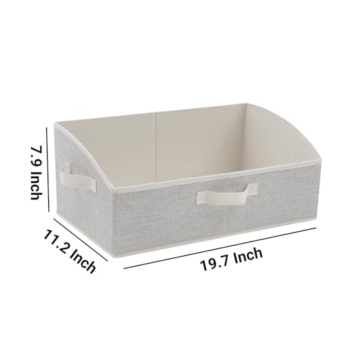 3 Pack Closet Organizers, Foldable Clothes Storage Organizers with Handles, Large Capacity, Sturdy Drawer Storage Boxes for Clothing, Underwear, Books, Shelves, Wardrobe Organizing, Beige - color: Beige