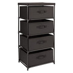 Juvale 4-Tier Fabric Dresser for Closet - 16.5 x 13 x 33 in, Black - Storage Cabinet with Drawers, Closet Drawers & Bedroom Storage - color: Black