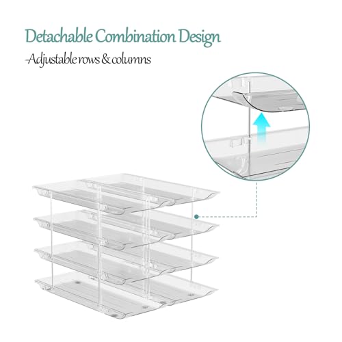 Can Storage Organizer for Pantry, Can Holders For Pantry, Canned Goods Food Dispenser, Clear Plastic Soup Can Shelf Rack, 3 Ties