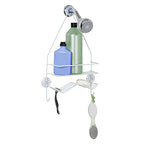 Zenna Home Rust Resistant Hanging Shower Caddy, Over the Shower Head Caddy with 1 Wide Shelf and Built In Soap Dish, Steel Bathroom Hanging Organizer, White (Pack of 6) - size: 1 Shelf and Soap Dish (Pack of 6), style: Wide