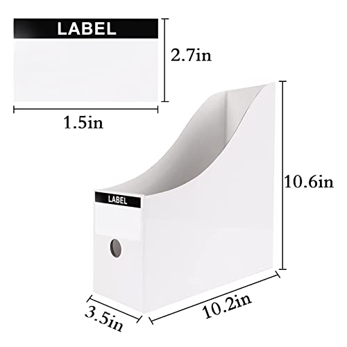 Limitliho Magazine Holde ( White, 6 Pack), Magazine File Holder for Home, Office, Desk, 10.6'' H×10.2'' L ×3.5''W Magazine Storage Box - color: White, size: 6 Pack