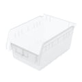 Akro-Mils 30080 Plastic Nesting ShelfMax Storage Bin Box, (12-Inch x 8-Inch x 6-Inch), Clear, (8-Pack) - color: Clear