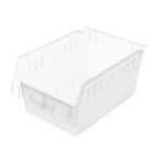 Akro-Mils 30080 Plastic Nesting ShelfMax Storage Bin Box, (12-Inch x 8-Inch x 6-Inch), Clear, (8-Pack) - color: Clear