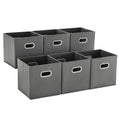 MAX Houser Fabric Storage Bins Cubes Baskets Containers with Dual Plastic Handles for Home Closet Bedroom Drawers Organizers (Cattail Gray) - color: 11 ashy