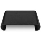 Navaris Wood Monitor Stand Riser - Computer Desk Organizer Desktop Dock Wooden Mount Display for PC TV Screen Notebook Laptop - Oak with Black Stain - style: oakwood black